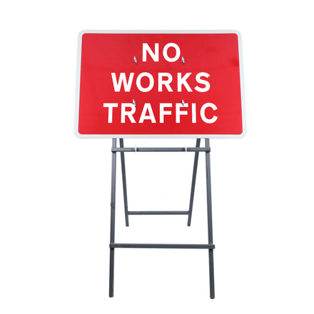 No Works Traffic | Quick Fit Sign (Face Only) | 1050x750mm