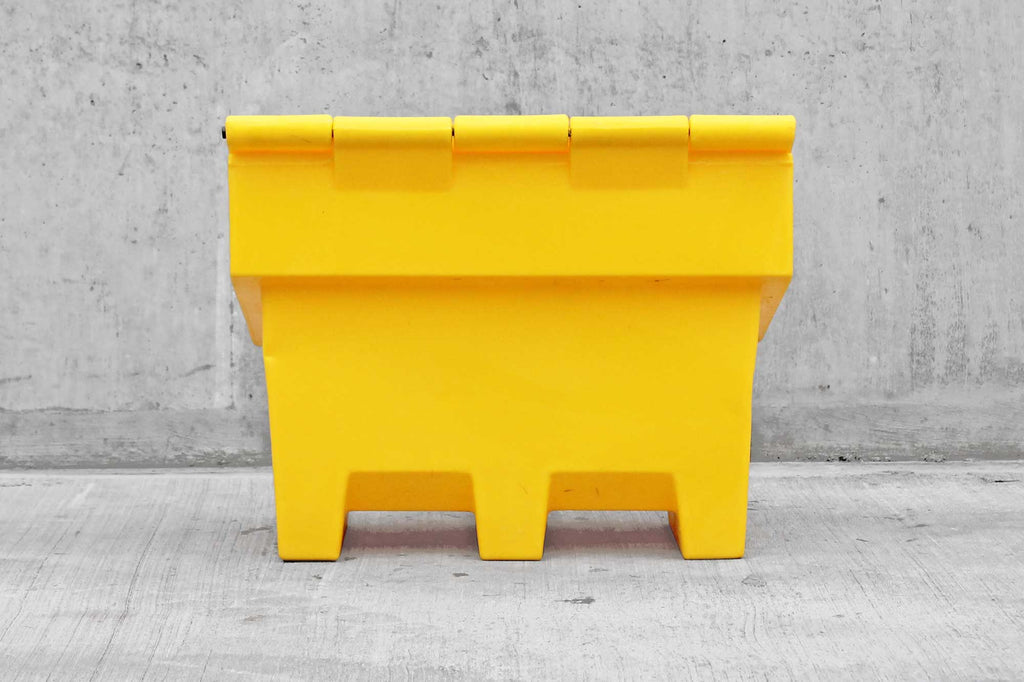 100L Grit Bin In Yellow, Small, Stacking With Fork Slots