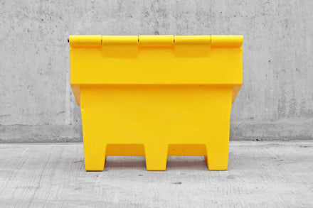 100L Grit Bin In Yellow, Small, Stacking With Fork Slots