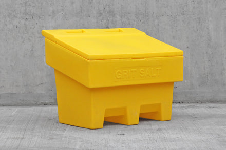 100L Grit Bin In Yellow, Small, Stacking With Fork Slots