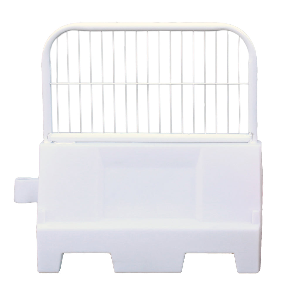 1m Evo Water Filled Barrier - Option For Fence Top (White / Fence Top Panel)