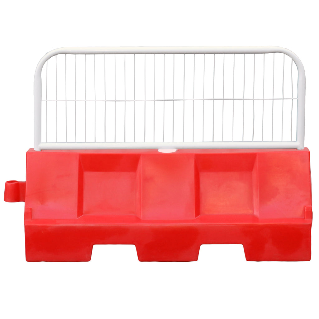 1.5m Evo Barrier Water Filled Separation Barrier Red And White (Red / Fence Top Panel)