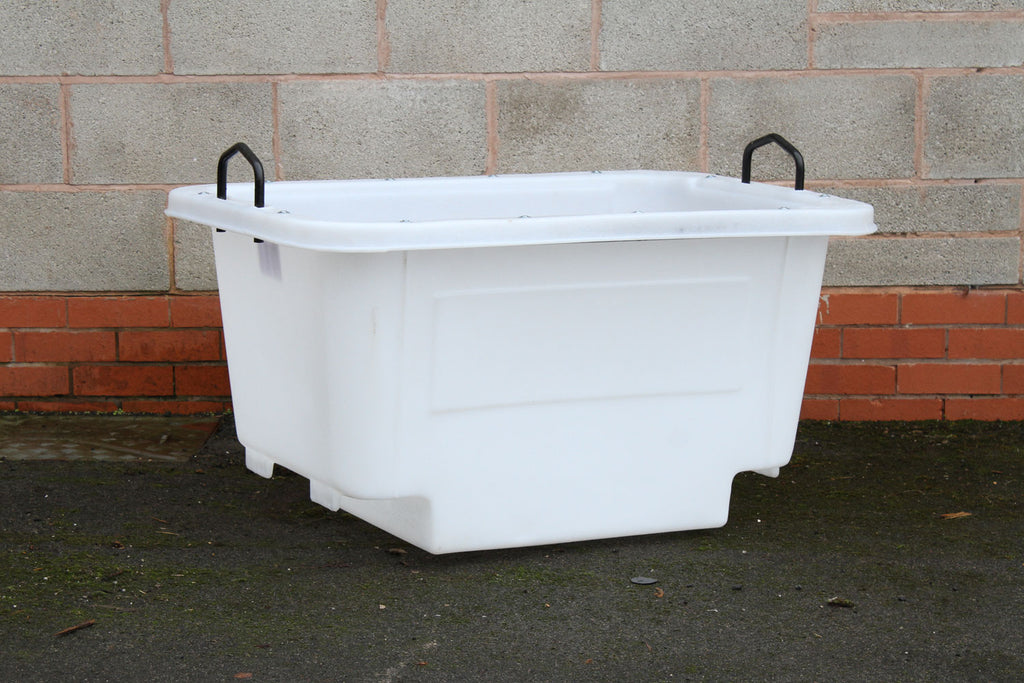 Oaklands 250L Euro Fixed Handle Crane Lift Mortar Tub - White