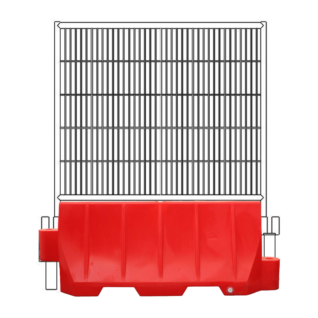 Sitewall Water Filled Barrier (Red / Fence Top Panel)