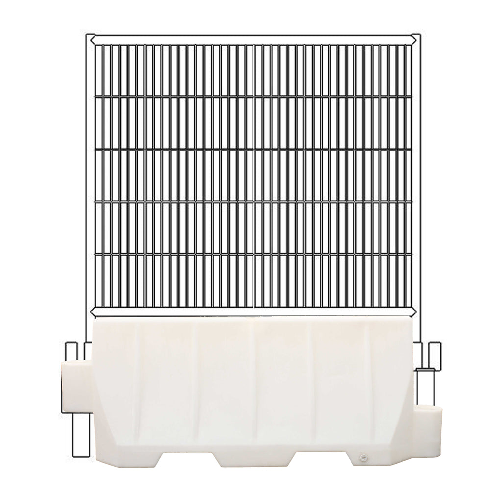 Sitewall Water Filled Barrier (White / Fence Top Panel)