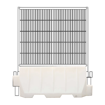 Sitewall Water Filled Barrier (White / Fence Top Panel)