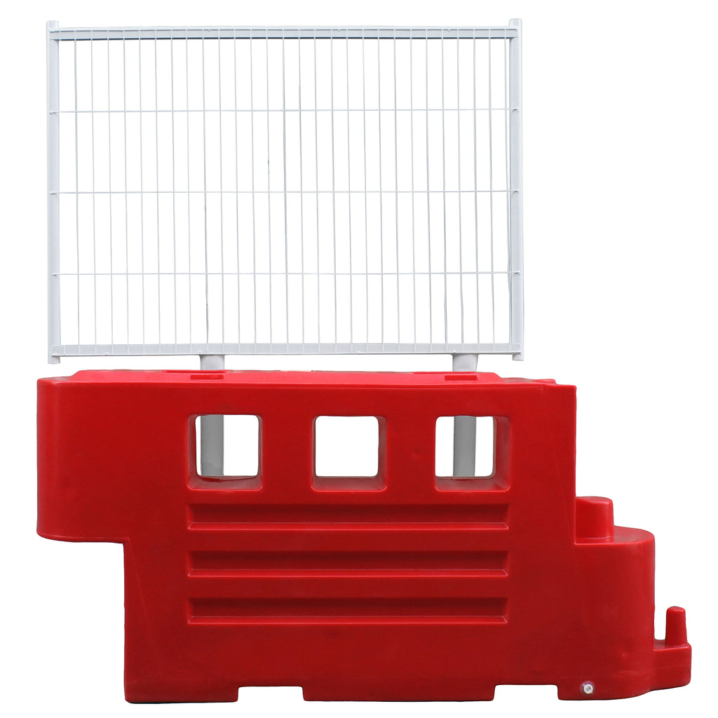 RB2000 Barrier Heavy Duty Water Filled Barrier HGV & Site (Red / Fence Top Panel)