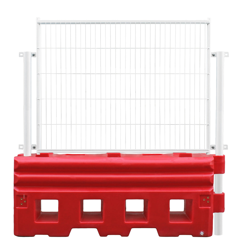 RB22 Barrier - 50MPH Water Filled Crash Barrier (Red / Fence Top Panel)