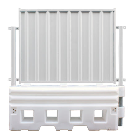 RB22 Barrier - 50MPH Water Filled Crash Barrier (White / Hoarding Top Panel)