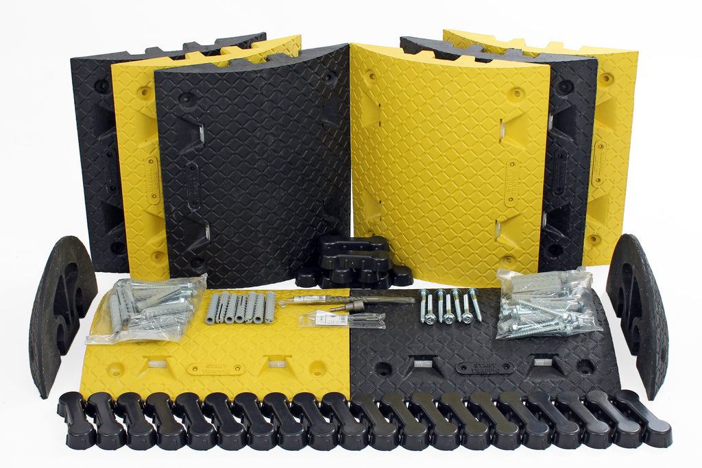 Speed Bumps Complete Kits 50mm 10mph & 75mm 5mph (50mm (10mph) / 4.5 Metre)