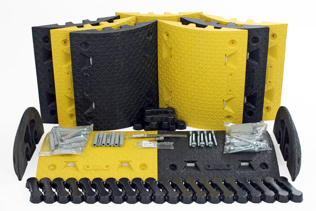 Speed Bumps Complete Kits 50mm 10mph & 75mm 5mph (50mm (10mph) / 5 Metre)