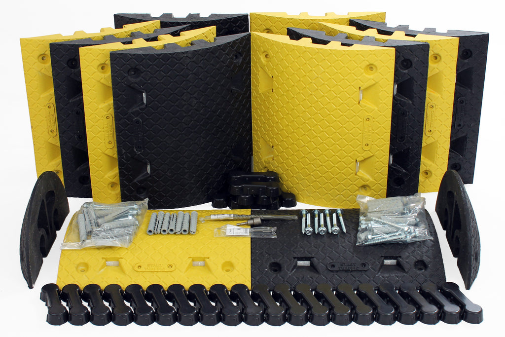 Speed Bumps Complete Kits 50mm 10mph & 75mm 5mph (50mm (10mph) / 6.5 Metre)