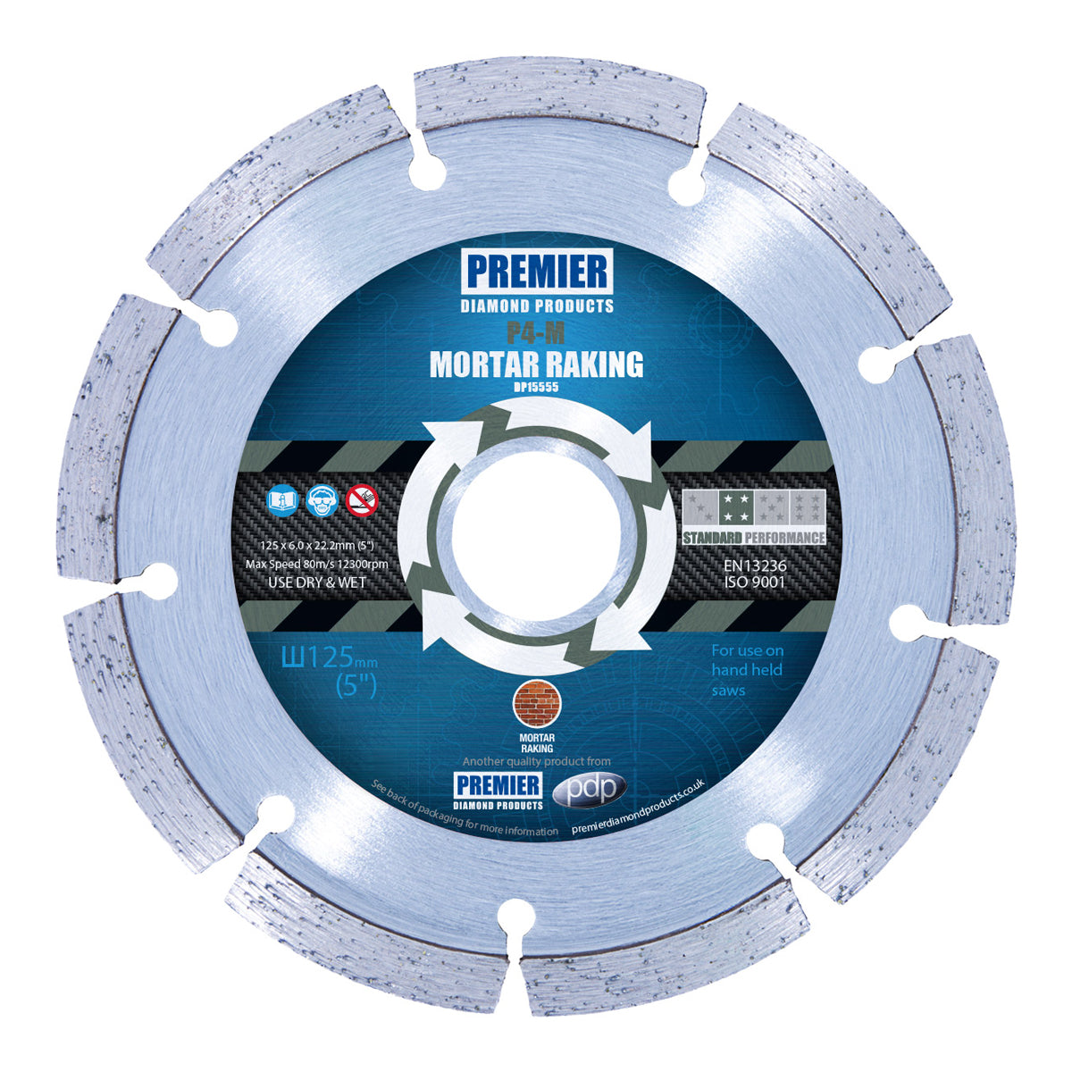 PDP P4-M Mortar Raking Blade 125 x 6.0 x 22.2mm (5
