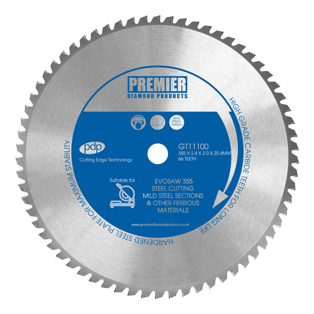 PDP P5-STEEL355 66T TCT Steel Blade 355 x 25.4mm GT11100