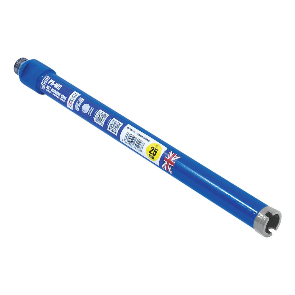 PDP P5-WC Concrete Wet Core Diamond Drill Bit 20 x 500mm with BSP Male Thread (½") DC11357