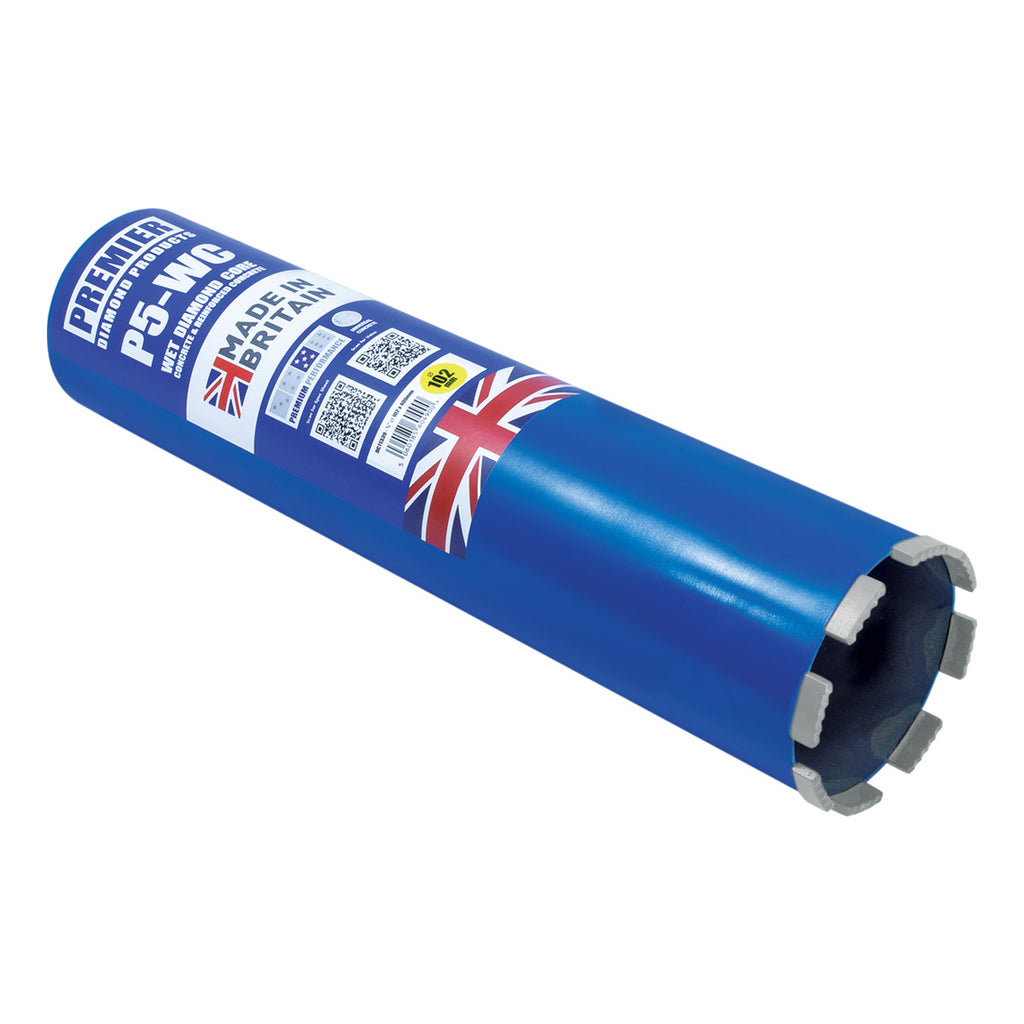 PDP P5-WC Concrete Wet Core Diamond Drill Bit with BSP Male Thread (½")
