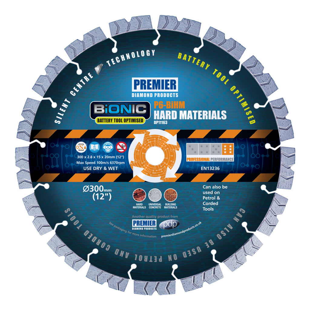 PDP Bionic P6-BiHM Hard Material Blade 300 x 20mm (12") DP11163