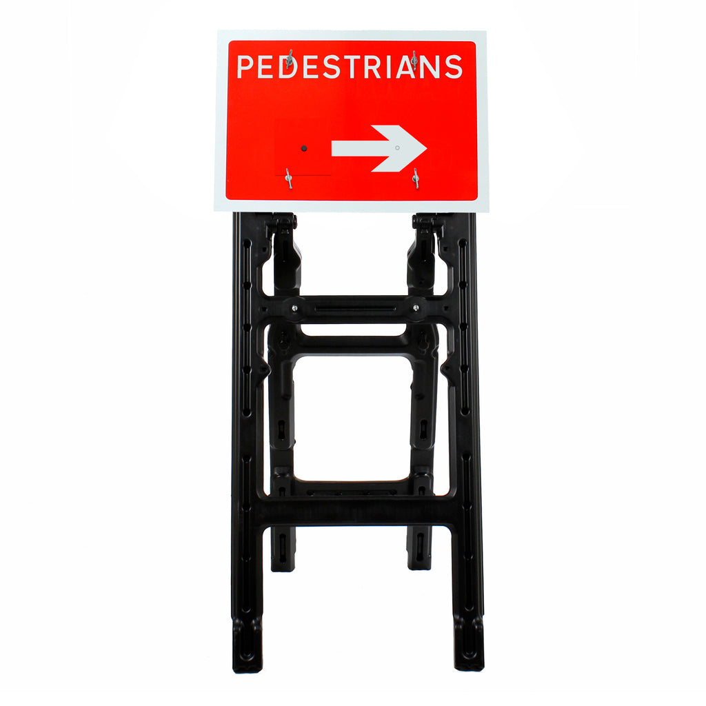 Pedestrians' Sign With Reversible Arrow Diagram 7018 | Quick Fit (face only) | 600x450mm