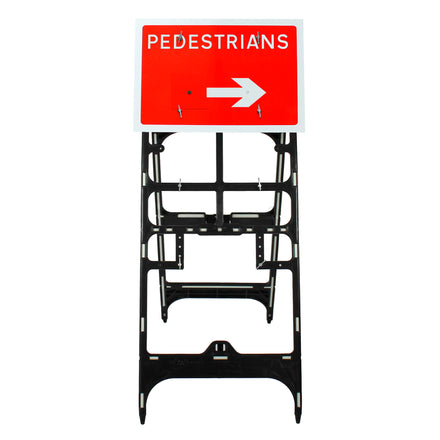Pedestrians' Sign With Reversible Arrow Diagram 7018 | Quick Fit (face only) | 600x450mm