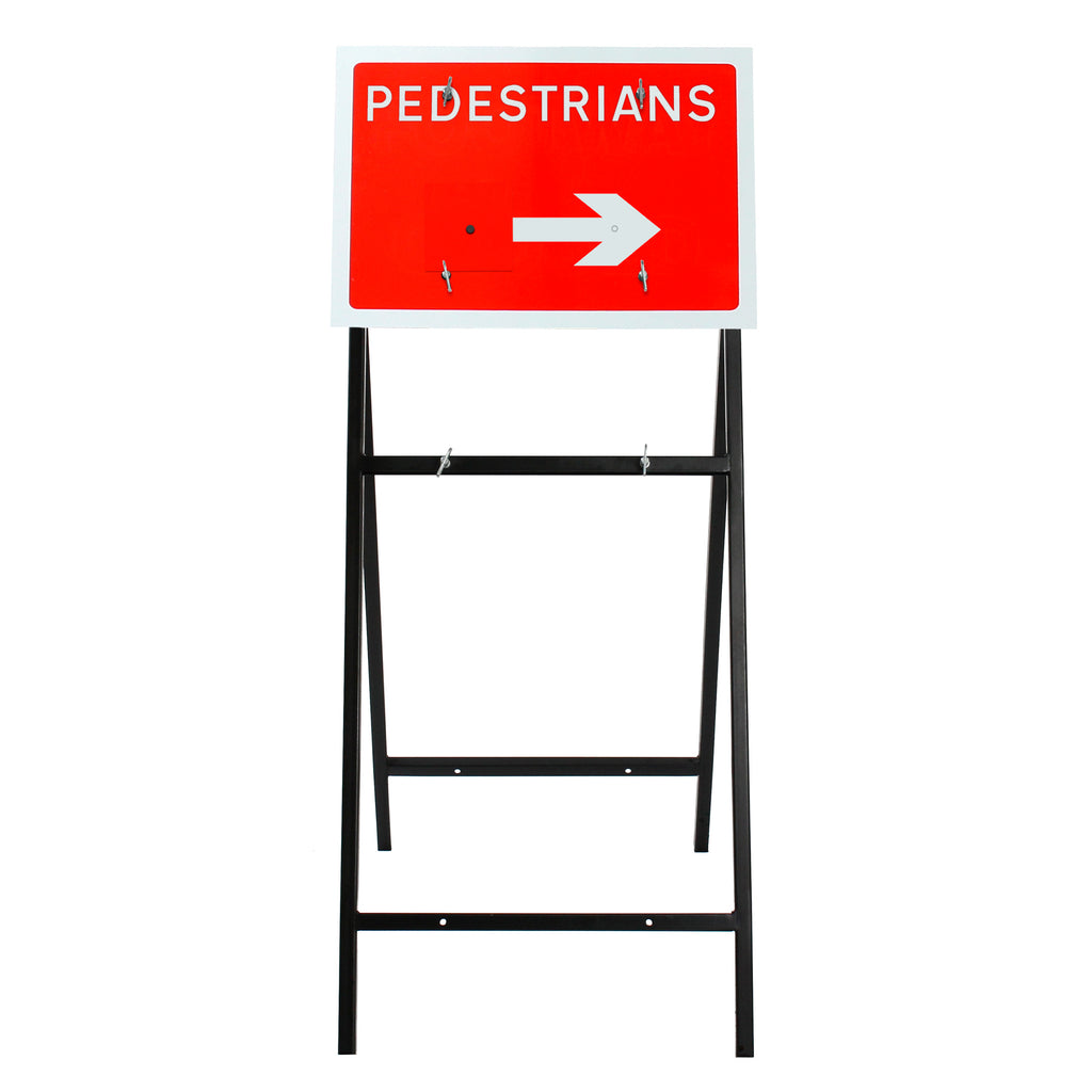 Pedestrians' Sign With Reversible Arrow Diagram 7018 | Quick Fit (face only) | 600x450mm
