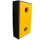 Yellow Rectangular Polyethylene Dock Bumper (Black Rubber Frame)