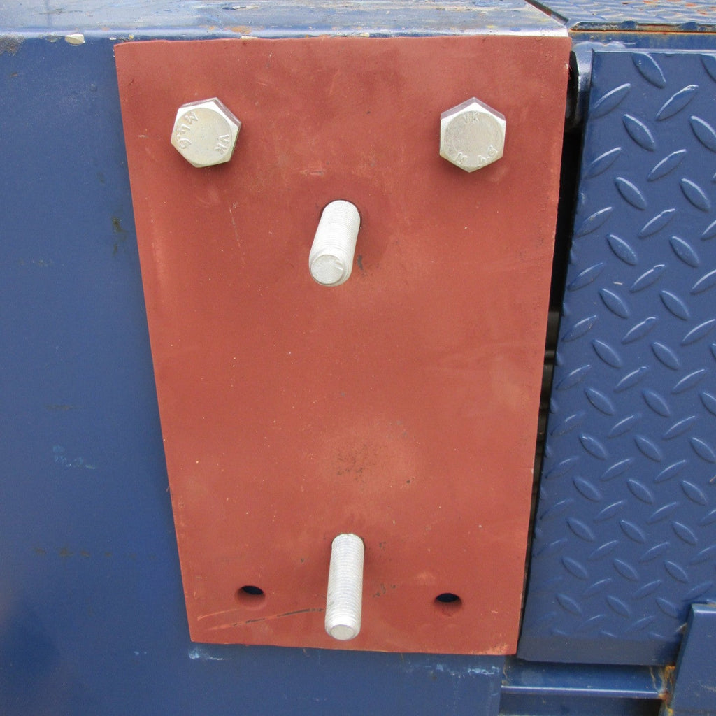 Non-Galvanised Flat Dock Bumper Back Plate - 450 x 255 x 15 - Brown