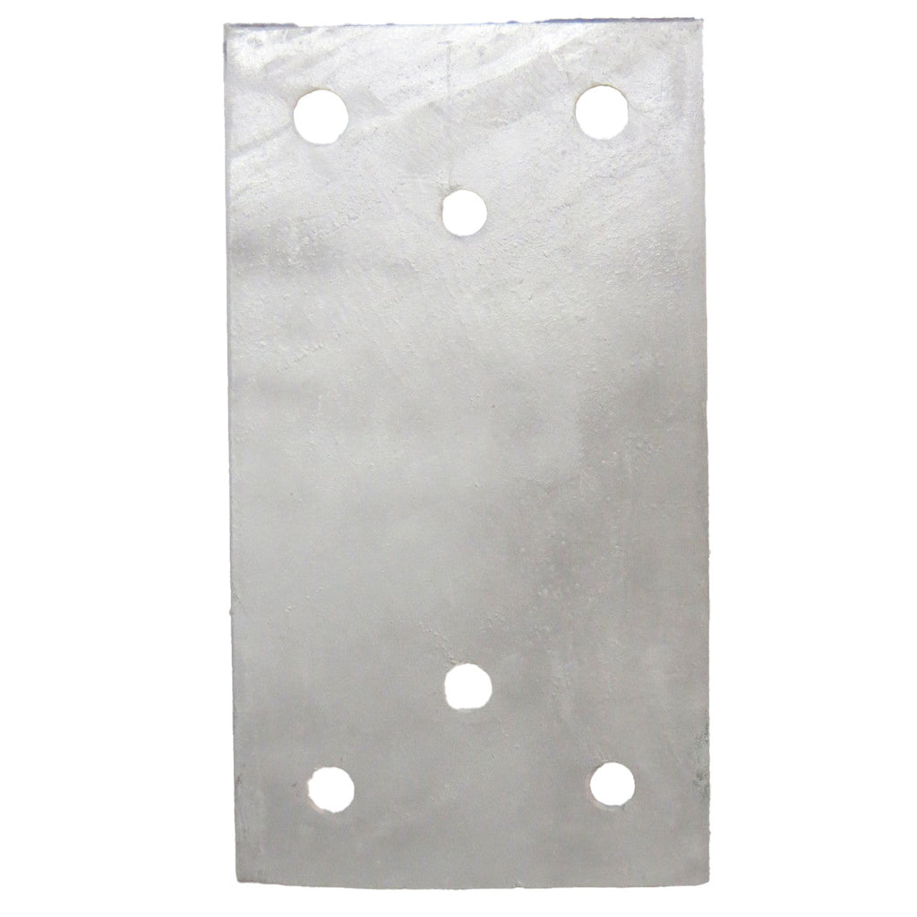 Steel Flat Dock Bumper Back Plate - 450 x 255 x 15 - Galvanised