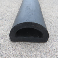 D-Shaped Rubber Bumper Extrusions - 50 x 30 x 2500