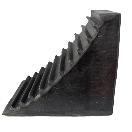 Heavy-Duty Solid Rubber HGV Wheel Chock With Rear Eye Hole