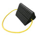 Rubber Aircraft Wheel Chock With Yellow Rope Handle - 225 x 195 x 250