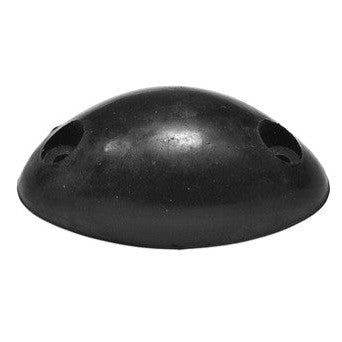 Black Rubber Oval Tail Gate HGV Bumper - 65 x 33 x 22mm