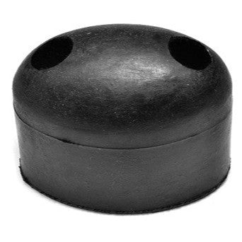 Black Rubber Oval Tail Gate HGV Bumper - 65 x 39 x 52mm