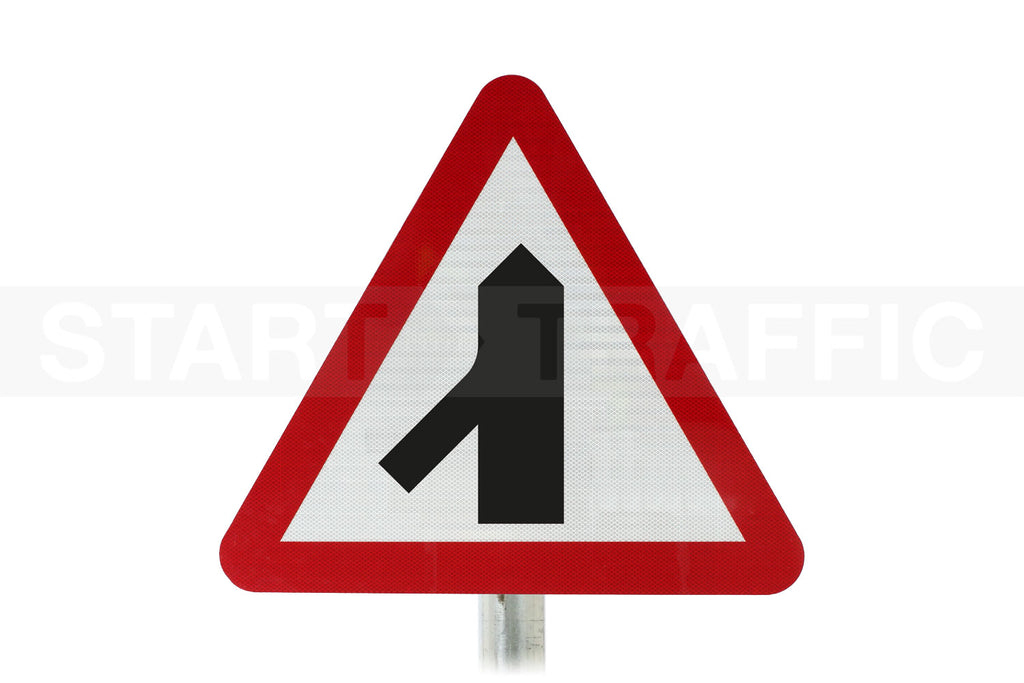 Traffic Joins From Left Post Mounted Sign - Diagram 508.1 R2/RA2