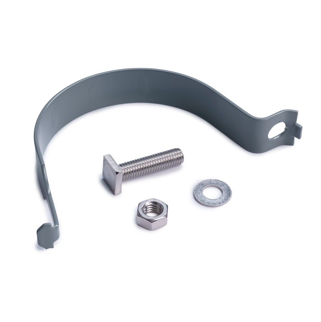 Powder Coated Grey Anti-Rotational Sign Clips / Post Clips Multiple Size Options