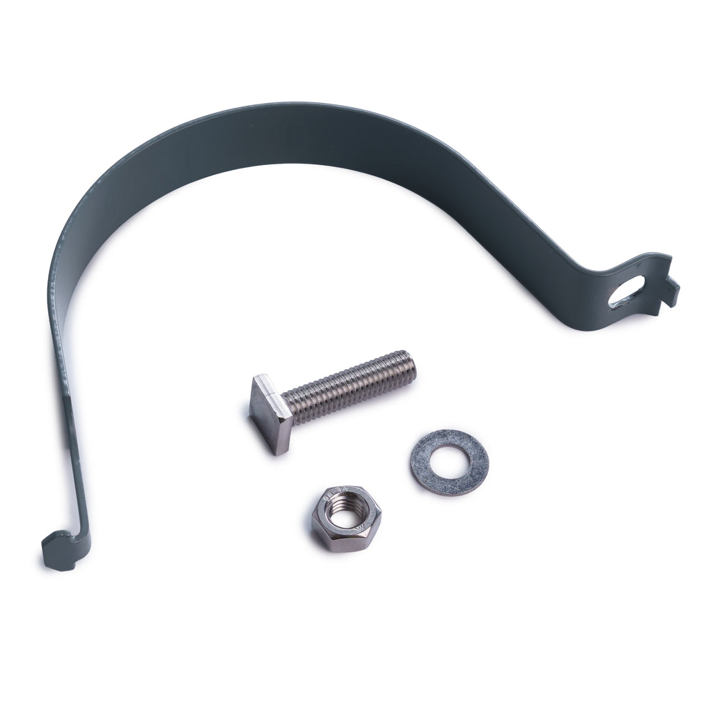 Powder Coated Grey Anti-Rotational Sign Clips / Post Clips Multiple Size Options