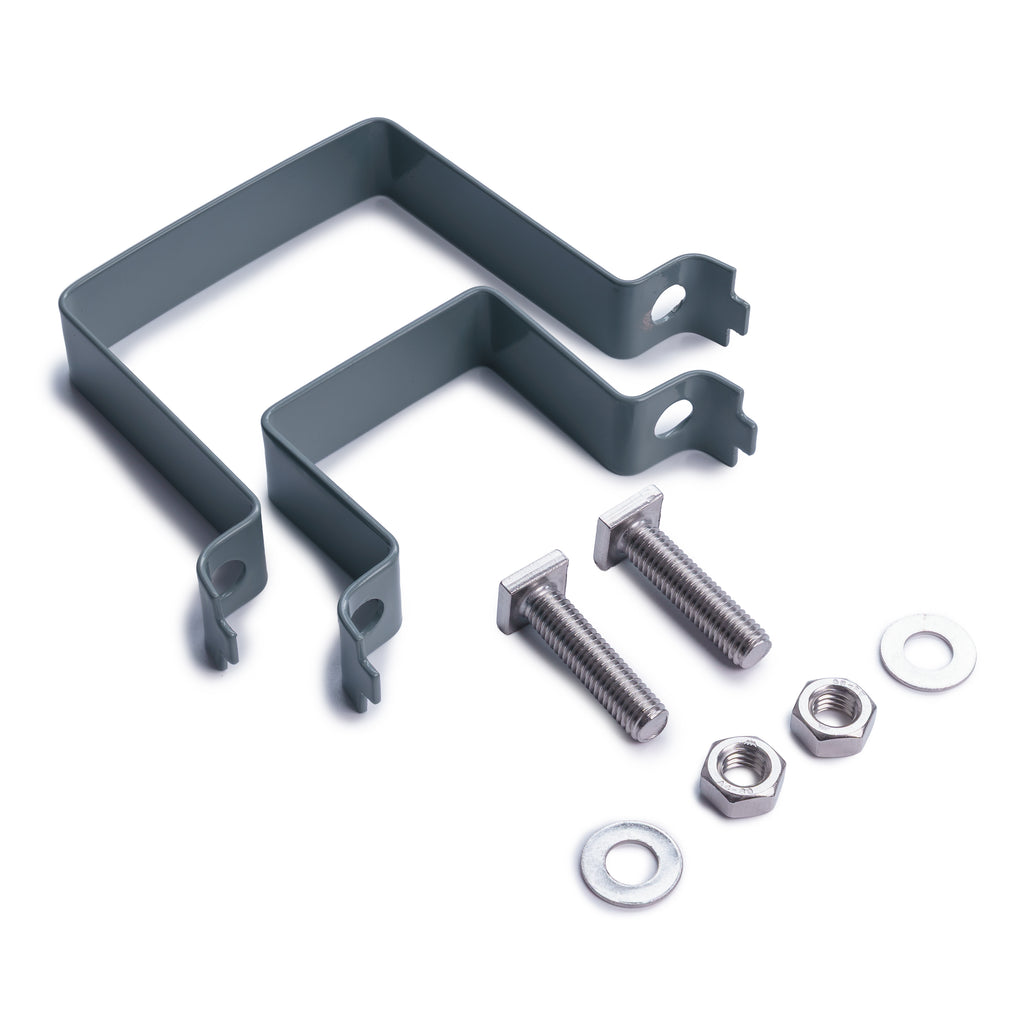 Powder Coated Grey Square Sign Post Clip For Square Sign Posts