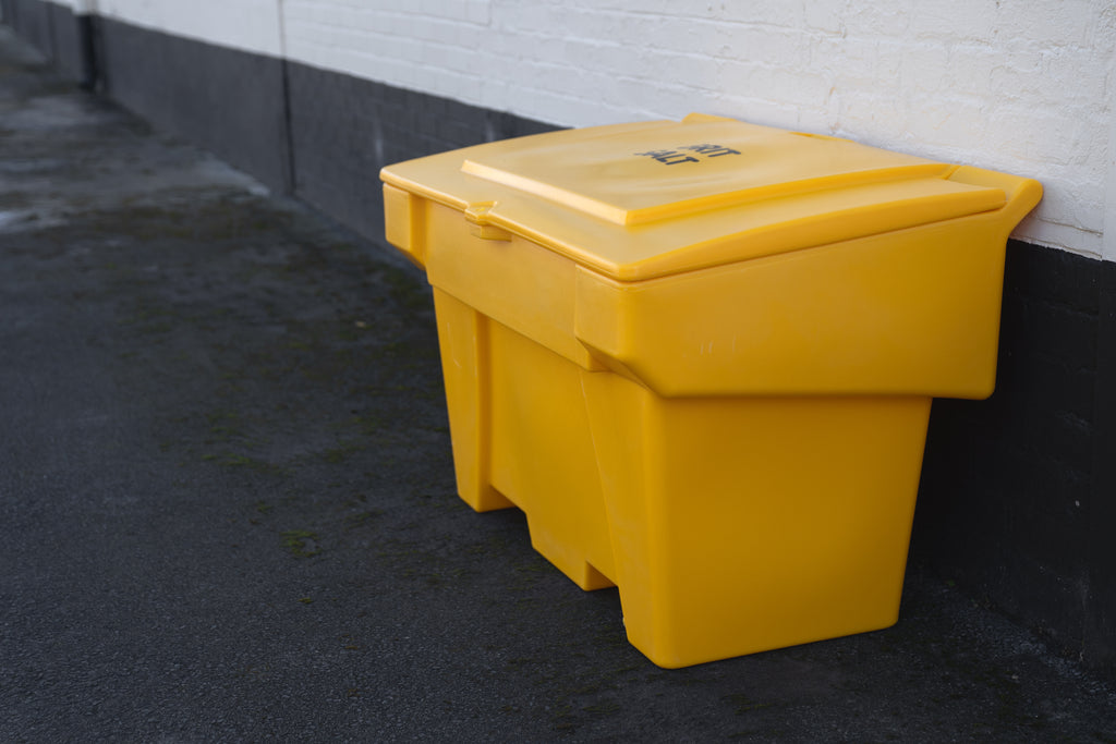 400L Premium Lockable Grit Bin - Yellow