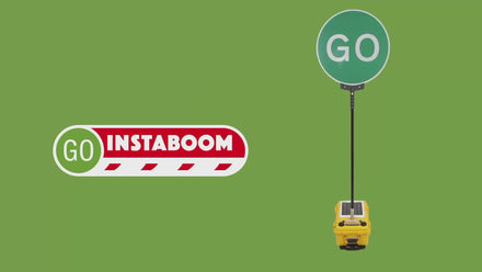 Instaboom Go Remote Controlled RA2 Stop/Go Lollipop Sign - 600mm