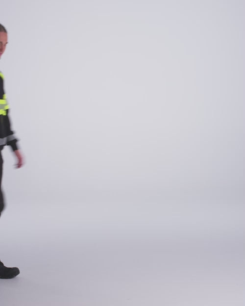 Blaklader 1794 Hi Vis Trousers With Stretch Black Hi Vis Yellow Feature Video