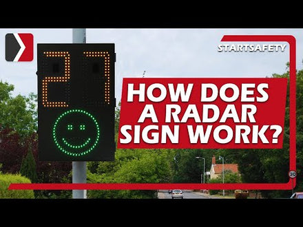 SpeedFinder Vehicle Activated Radar Sign | Speed Roundel + Slow Down