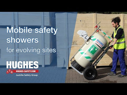 Emergency Mobile Self Contained Safety Shower c/w Eye Wash Bowl - 114 Litre