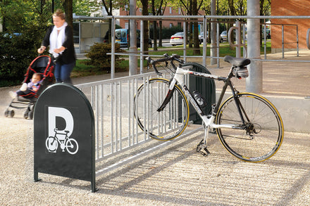 16 Space Bolt Down Bike Rack - Galvanised & Painted