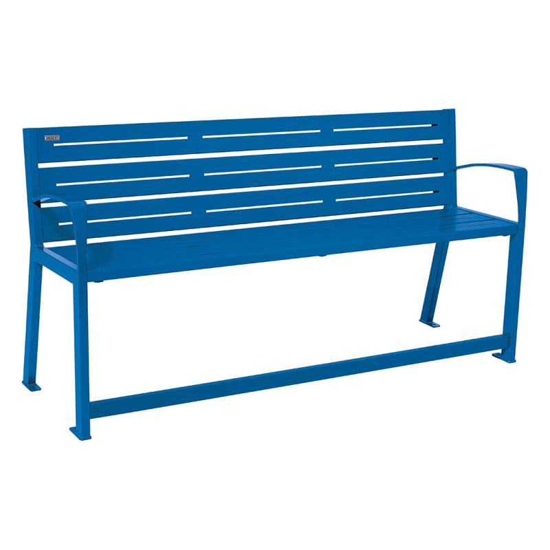 Procity Silaos Mobility Seat Bench (1.8m / Galvanised Gentian Blue RAL 5010 / Gentian Blue RAL 5010)