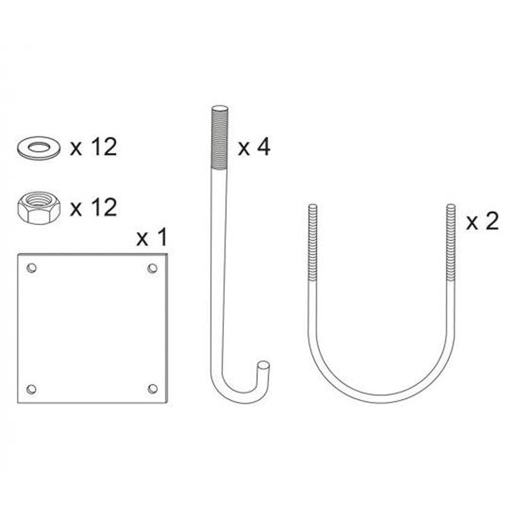 Procity Pre-installation Kit For Universal Telescopic Swivel Barrier