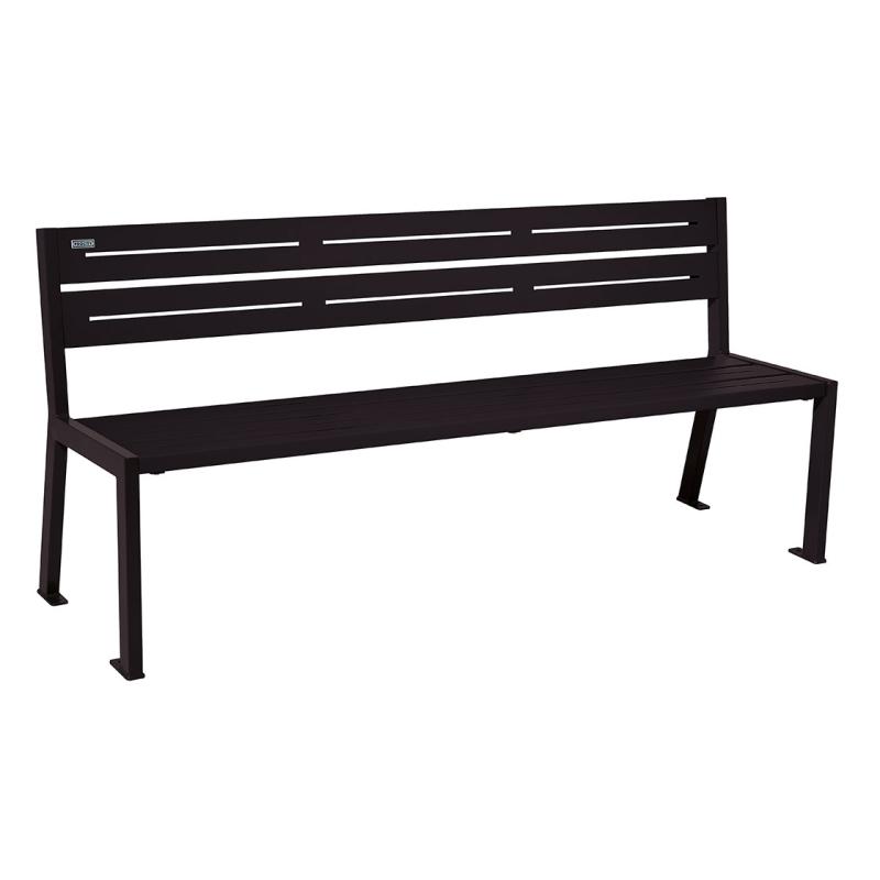 Procity Silaos All Steel Seat Bench 1.8m (Without Armrests / 5 / Jet Black RAL 9005)