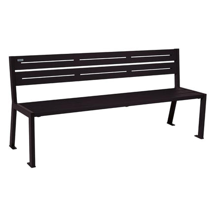 Procity Silaos All Steel Seat Bench 1.8m (Without Armrests / 5 / Jet Black RAL 9005)