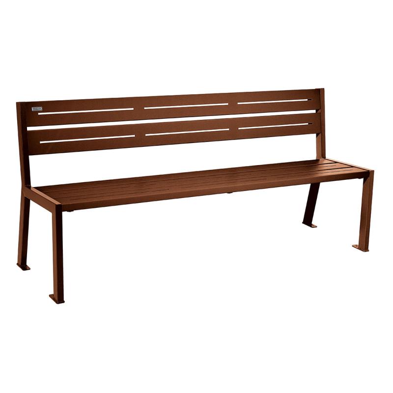 Procity Silaos All Steel Seat Bench 1.8m (Without Armrests / 5 / Corten Effect)