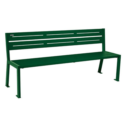 Procity Silaos All Steel Seat Bench 1.8m (Without Armrests / 5 / Moss Green RAL 6005)