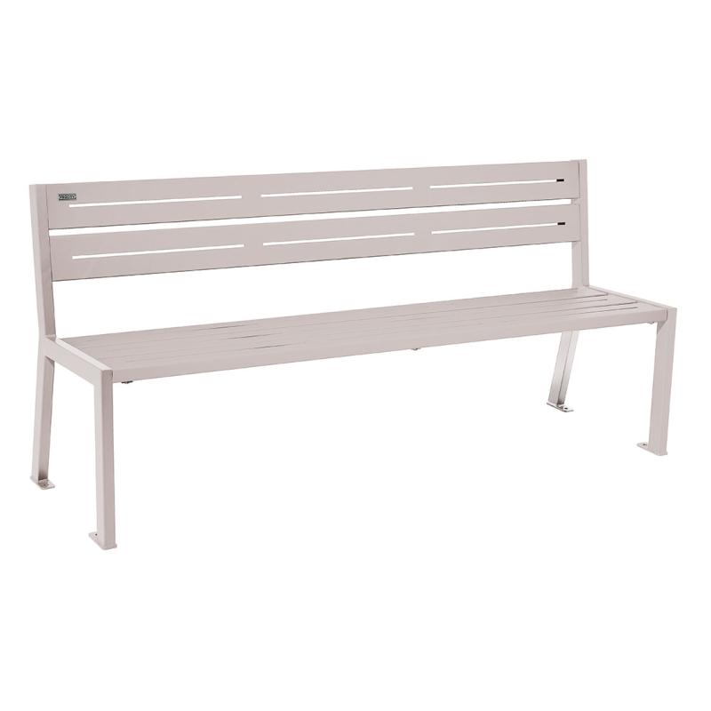 Procity Silaos All Steel Seat Bench 1.8m (Without Armrests / 5 / Silk Grey RAL 7044)