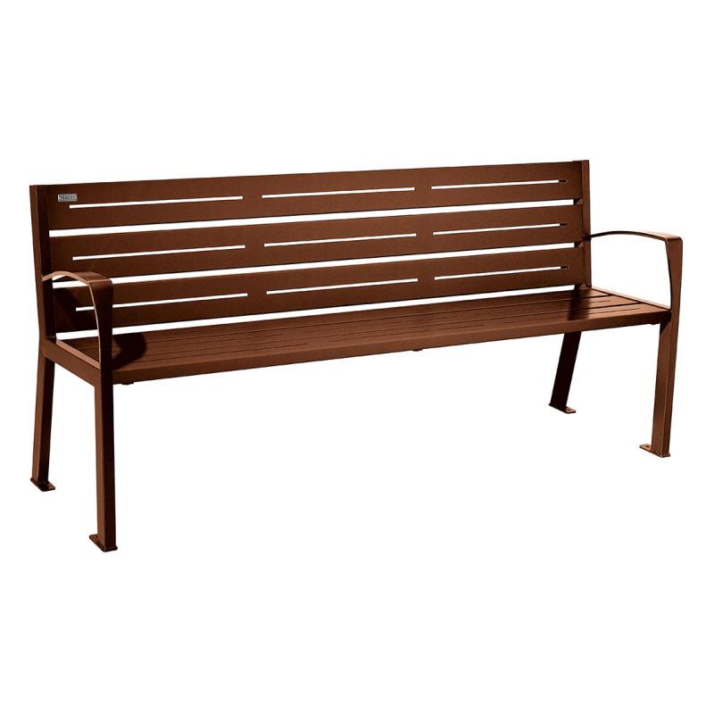 Procity Silaos All Steel Seat Bench 1.8m (With Armrests / 6 / Corten Effect)